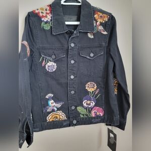 Black Denium Embroidered Jean Jacket *Unique*